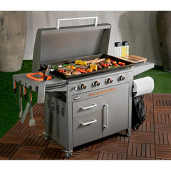 4-Burner 36" Griddle Cooking Station with Hood