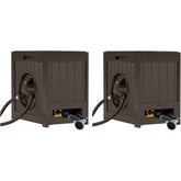 125-Foot Auto-Rewind Water-Powered Garden Hose Reel, Java, 2-Pack