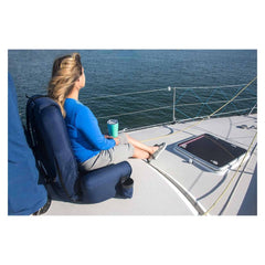 High-Back Portable Seat with Armrests& Pockets, UV-Resistant, Water-Repellent Fabric
