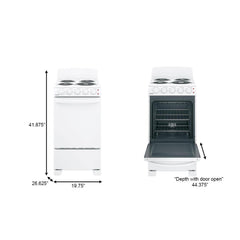 20 in. 4 Burner Element Free-Standing Electric Range in White Configuration B
