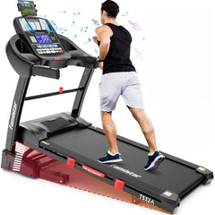 Folding Treadmill for Home with 15 Levels Auto Incline, 300LB Capcity, 10MPH Fast Speed Controls
