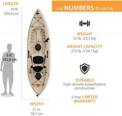 90806 100 Fishing Kayak C 2 Pack (Paddles Included)
