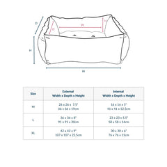 Box Bed For Dogs in Herringbone Tweed – M, Natural Herringbone pour les activités extérieures
