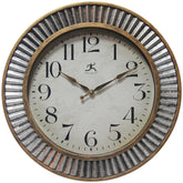 16 Inch Rustic Industrial Wall Clock, Decorative Round Clock for Home