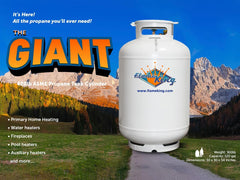 420-Lb. ASME Vertical Propane Tank, White
