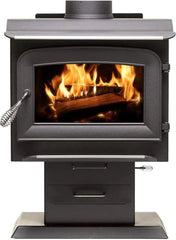 AW1120E-P 1200 Sq. Ft. Pedestal Wood Stove