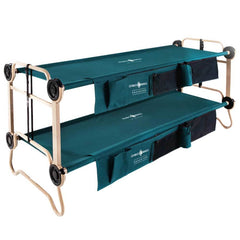 Large Benchable Double Cot with Storage Organizers, Green