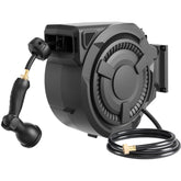 100 ft Wall Mounted Garden Hose Reel, 1/2 Inch Hose with 180° Swivel