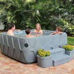 Square Plug And Play Hot Tub with Ozonator