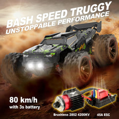 1/16 RTR Brushless Fast RC Cars, 42mph with 2 Batteries