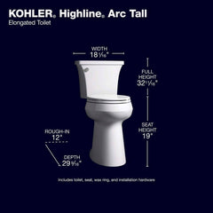 Extra Tall Complete Solution 2-piece 1.28 GPF Single Flush Elongated Toilet in White (Seat Included) 78305-0