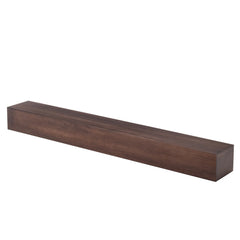 72 Inch Solid Pine Fireplace Mantel, Wall Mounted Floating Shelf in Brown