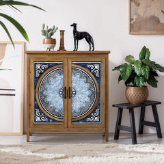 Vintage Storage Accent Cabinet, Small Sideboard Buffet Cabinet for Bedroom, Living Room and Entryway