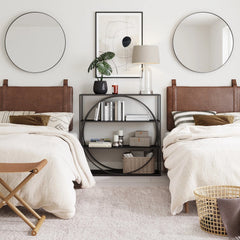 Wall Mount Upholstered Headboard with Metal Rail - Modern Bedroom Headboard