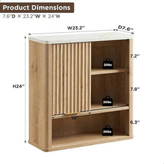Modern Bathroom Wall Cabinet, Wall Mounted Medicine Storage Organizer with Shelves for Home Organization