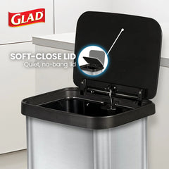 20 Gallon Stainless Steel Step Trash Can, Large Kitchen Garbage Bin with Odor Control