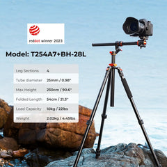 90 Inch Ultra High Camera Tripod with Metal Ball Head, Extra Tall Heavy Duty Photography Tripod Stand