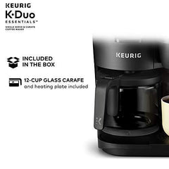 Single-Serve and 12-Cup Carafe Drip Coffee Brewer, Black