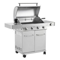 17842 Stainless Steel 4 Burner Propane Gas Grill with Rotisserie