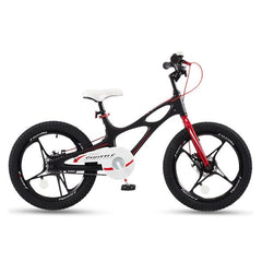 18" Magnesium Alloy Kids Bike – Dual Disc Brake, Lightweight Frame, Black