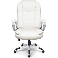 Big and Tall Executive Office Chair, High Back Ergonomic Leather Chair, 400 lb Capacity