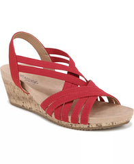Women's Strappy Wedge Sandals, Open Toe Platform Summer Shoes for Casual and Dress Wear