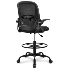 Ergonomic Drafting Chair - Tall Office Chair with Lumbar Support and Adjustable Height