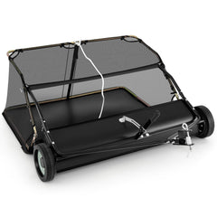 Tow Behind Lawn Sweeper – Large-Capacity Hopper Bag for Yard Cleanup