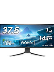 Ultrawide Curved Gaming Monitor 38 Inch, 144Hz Refresh Rate, 3840 x 1600 WQHD, IPS, NVIDIA, 1ms Response Time, 2300R Curvature, VESA Display HDR 600, AW3821DW - White