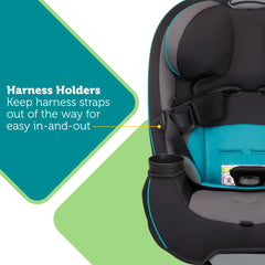 3-in-1 Slim Convertible Car Seat, All-in-One Infant Toddler Booster Seat, Rear & Forward Facing Child Safety Seat, Blue