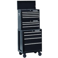26 Inch 3-drawer Heavy-duty Ball Bearing Middle Chest Black