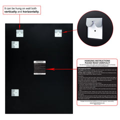 Frameless Beveled Prism Wall Mirror, Clear Square or Rectangular Decorative Mirror for Bathroom, Bedroom and Home Decor