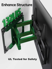 Full Motion TV Wall Mount for Most 42-86 Inch Flat Screen TVs, Adjustable Swivel and Tilt Bracket