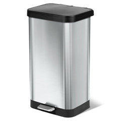 20 Gallon Stainless Steel Step Trash Can, Large Kitchen Garbage Bin with Odor Control