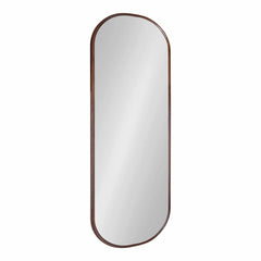 Modern Capsule Framed Wall Mirror, Decorative Oval Accent Mirror for Living Room, Bedroom and Entryway