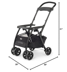 Lightweight Infant Car Seat Caddy Frame Stroller, Portable Baby Carrier Stroller Frame with Easy Fold Design