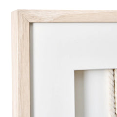 3-Piece Framed Nautical Knots Wall Decor Set, Natural Finish Coastal Wall Art