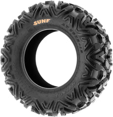 ATV UTV All-Terrain Tires Set of 4, 25X8-12 Front & 25X10-12 Rear Off-Road Replacement Tires